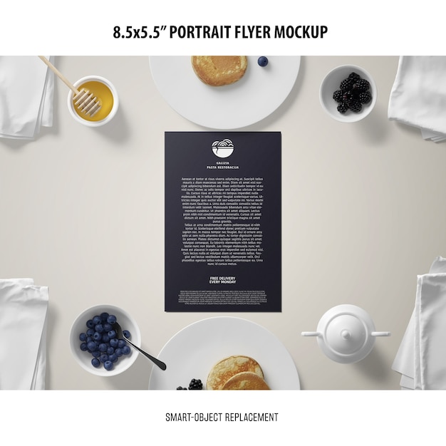 5.5x8.5'' portrait flyer mockup