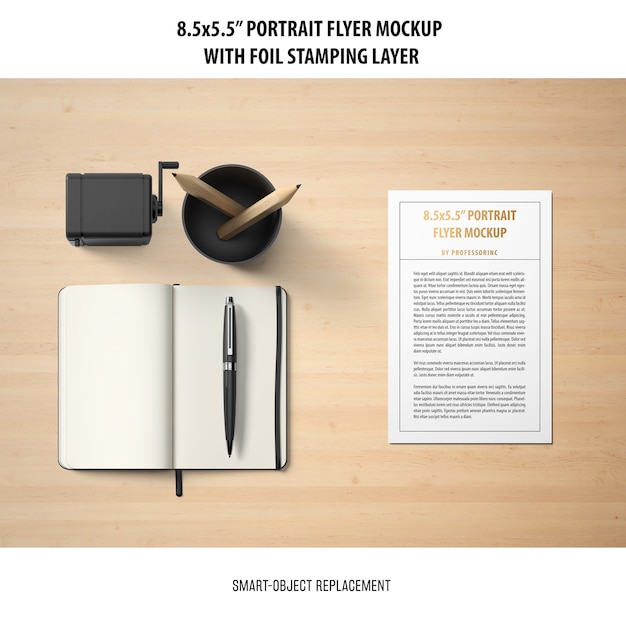 5.5x8.5'' Portrait Flyer Mockup