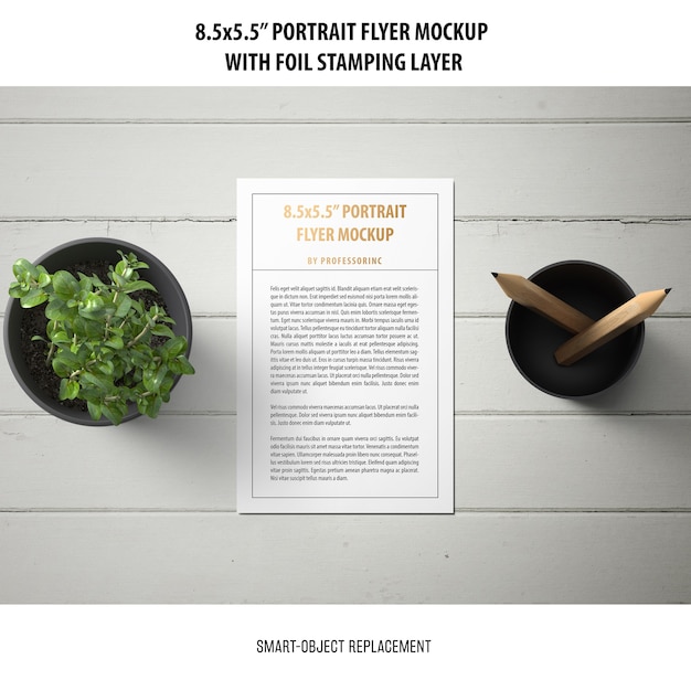 5.5x8.5'' Portrait Flyer Mockup