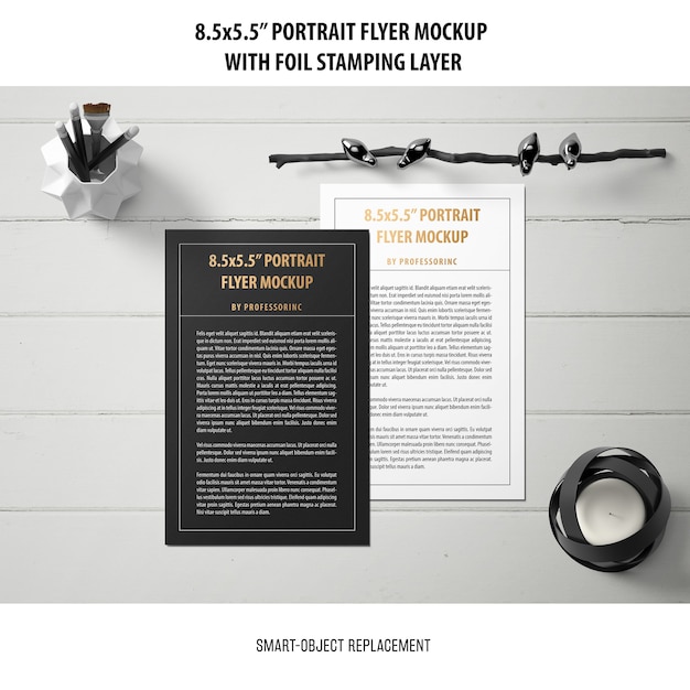 5.5x8.5'' Portrait Flyer Mockup