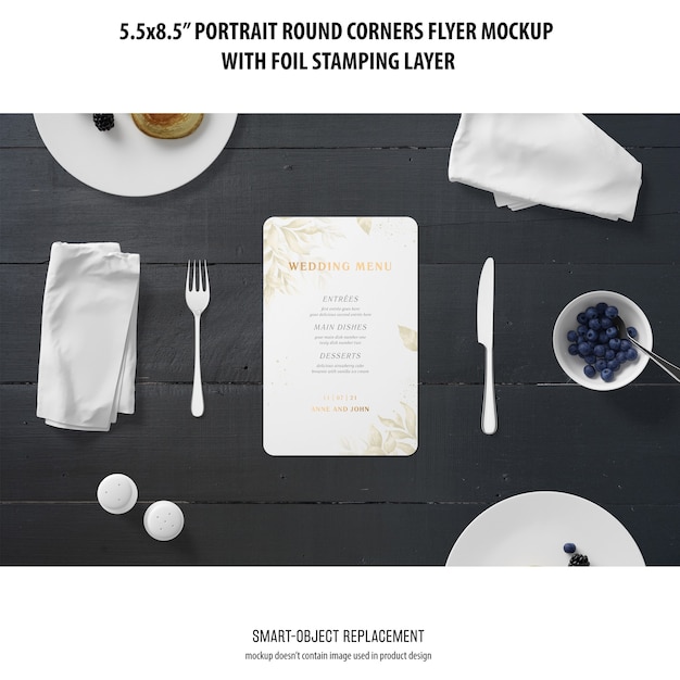 5.5x8.5'' Portrait Flyer Mockup