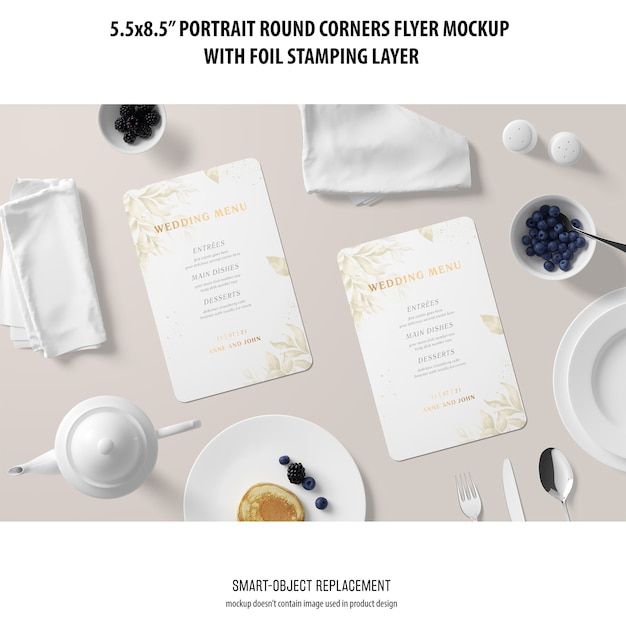 5.5x8.5'' portrait flyer mockup