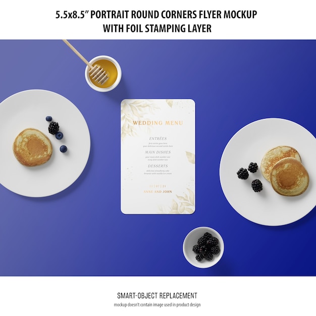 5.5x8.5'' portrait flyer mockup