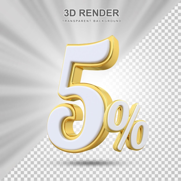 5% ゴールドオファー 3D