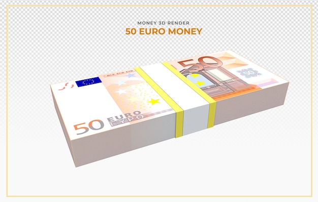 50 euro bankbiljetten geld 3d render