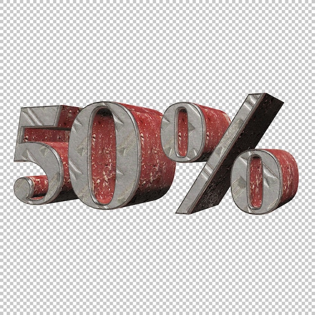 50 percento di rendering 3d