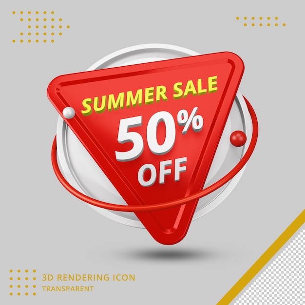 Offerta di sconto estivo 3d del 50% nel rendering 3d