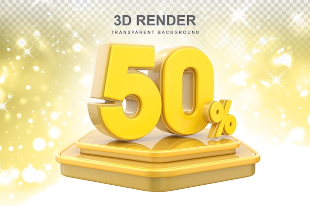 50 Percent promotion Off Sale With Podium Stand 3D