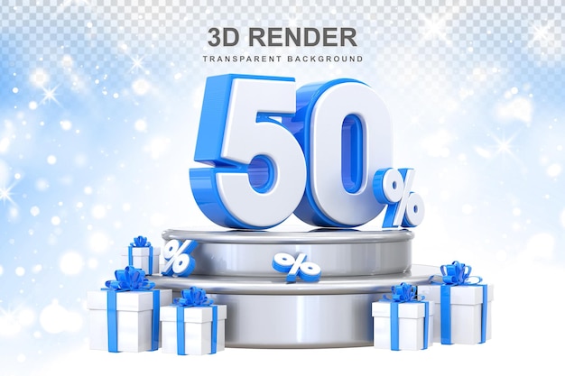 50 percent promotion with gift 3d