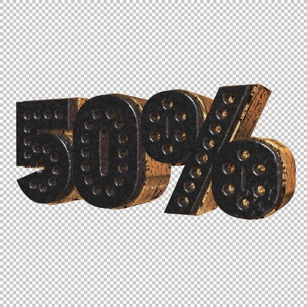 50 procent 3d-weergave