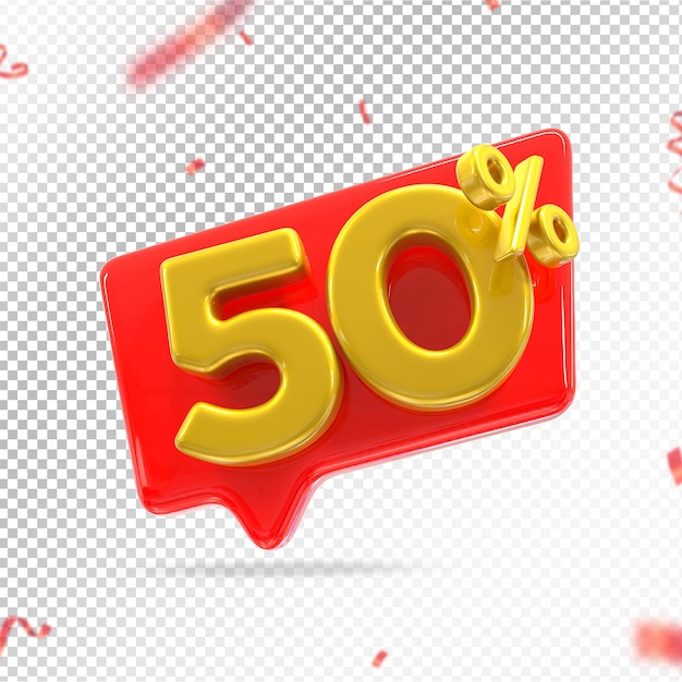 50 procent aanbieding in 3d-rendering