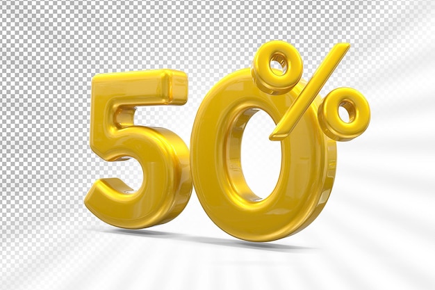 50 procent goudaanbieding in 3d