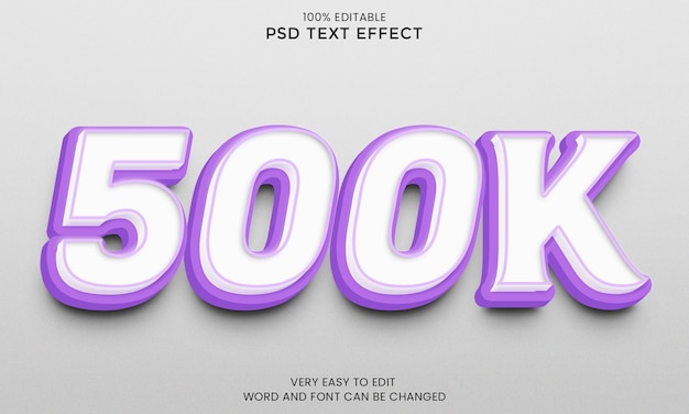 500k 3D-teksteffect