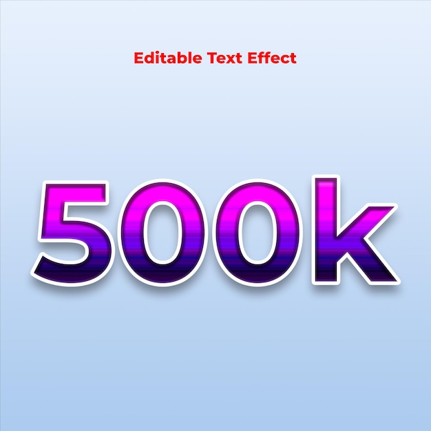 500k text effect