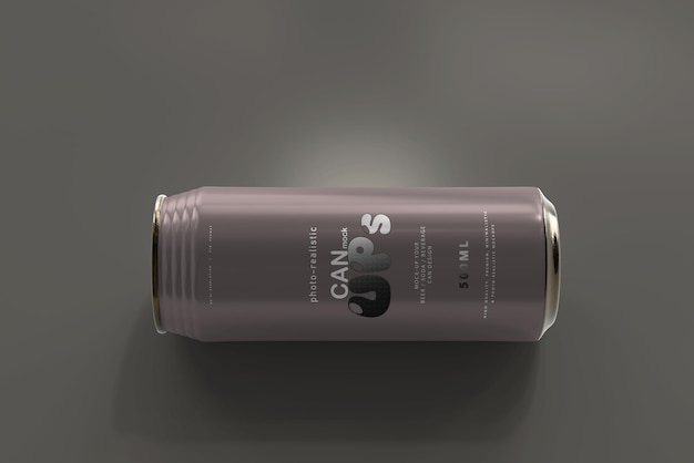 500ml Sleek Soda Can Mockup