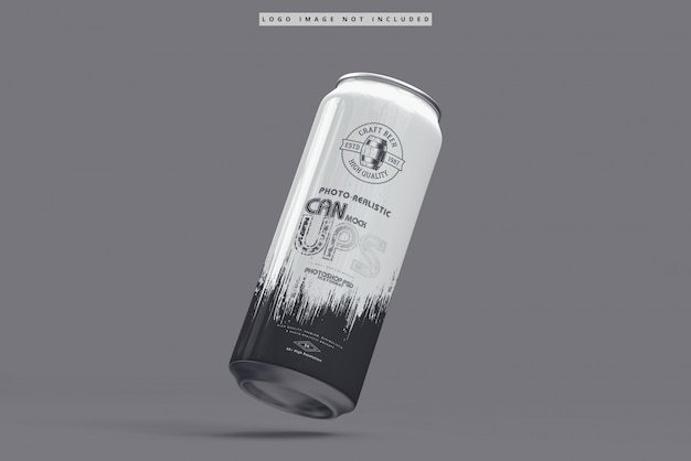 500ml soda can mockup