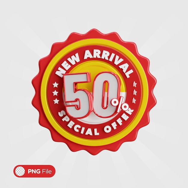 PSD 5025 off sale badge 3d-illustratie