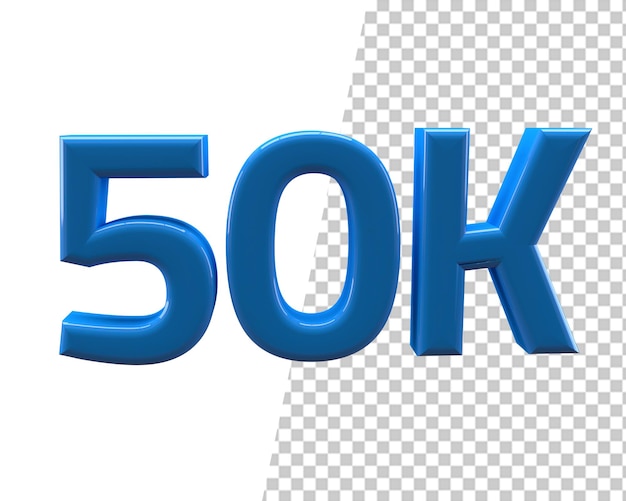 50k followers thank you 3d