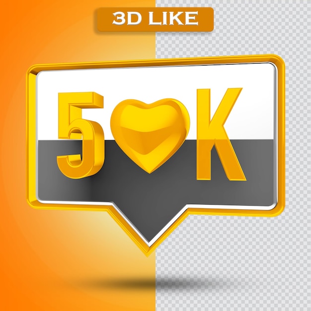 50k icon transparent 3d