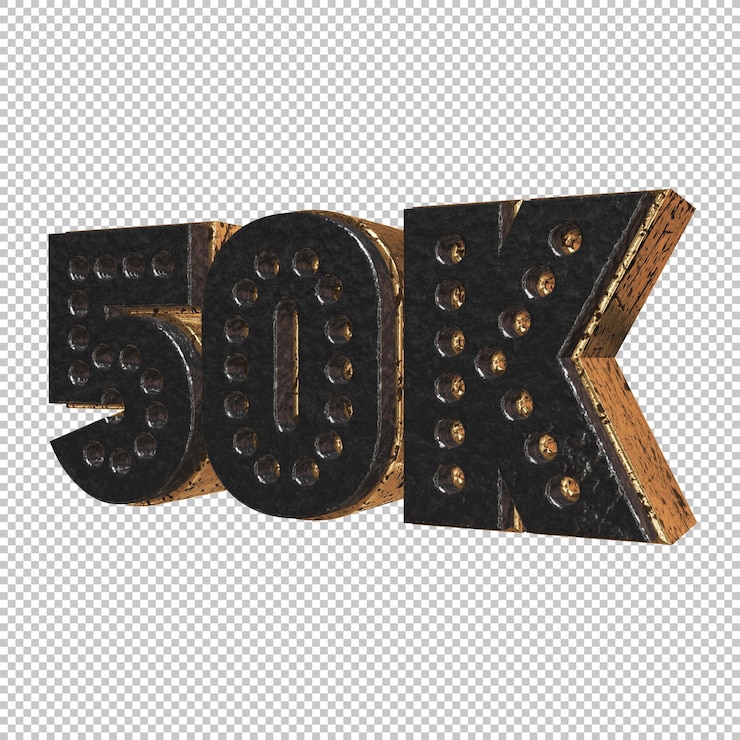 PSD 50k percent 3d render