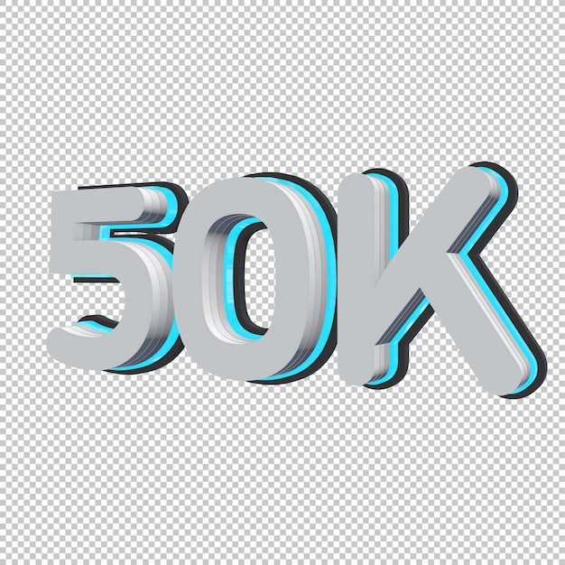 PSD 50k percento di rendering 3d