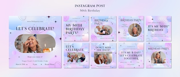 50th birthday celebration instagram posts