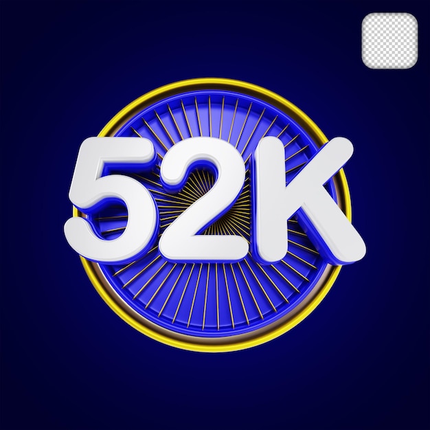52k numeric with stage 3d illustration