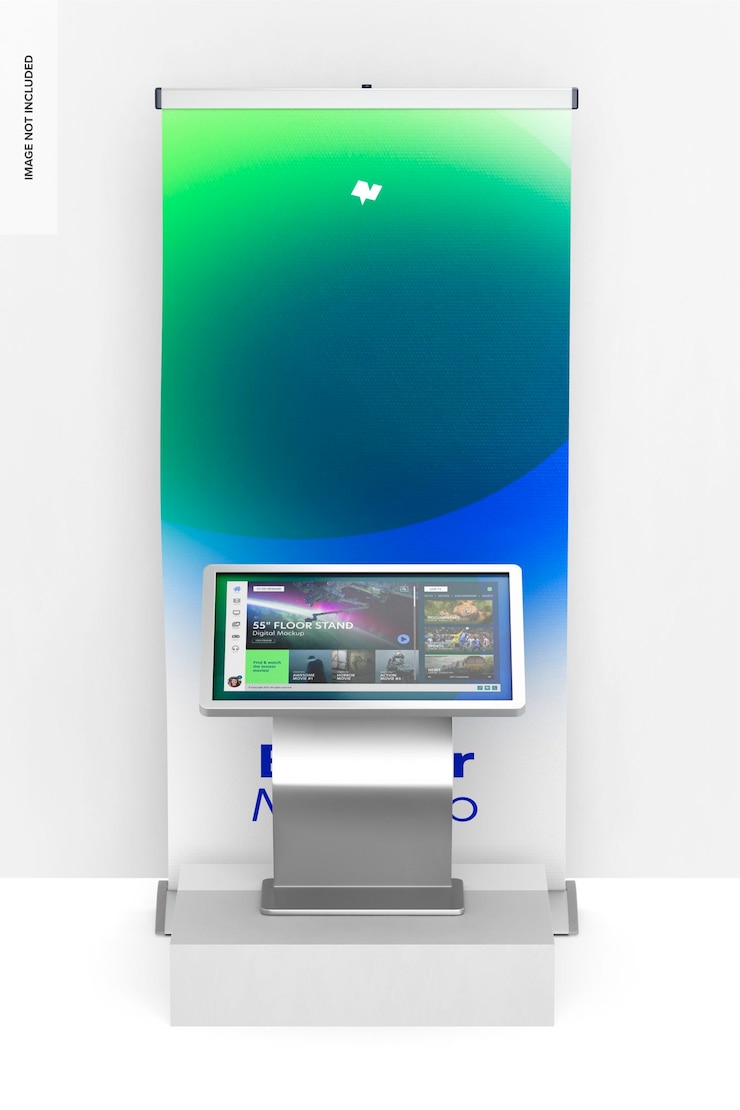 PSD 55 floor stand digital mockup, front view