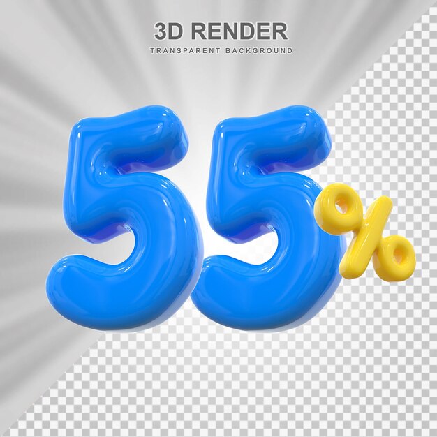 55 procent korting op ballon 3D