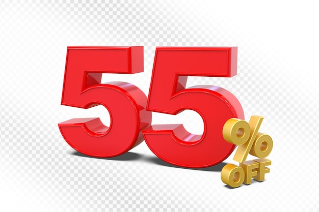 55 procent korting op Red 3D Sale Promotie