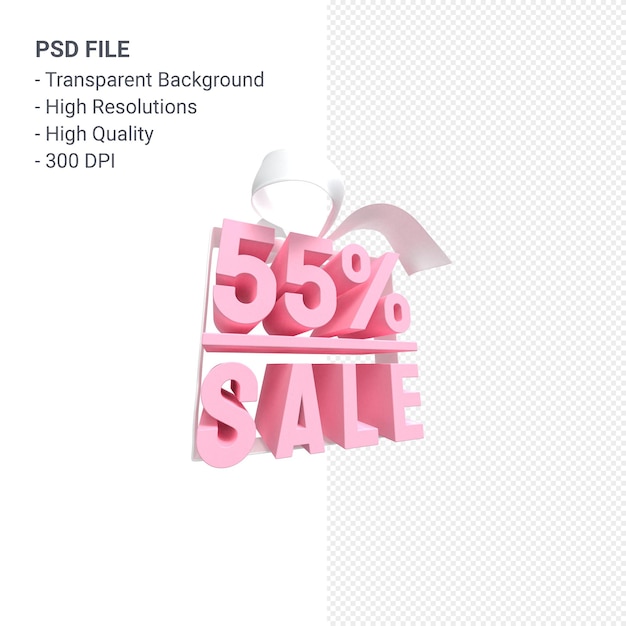 PSD 활과 리본 3d 디자인 절연 55 % 판매