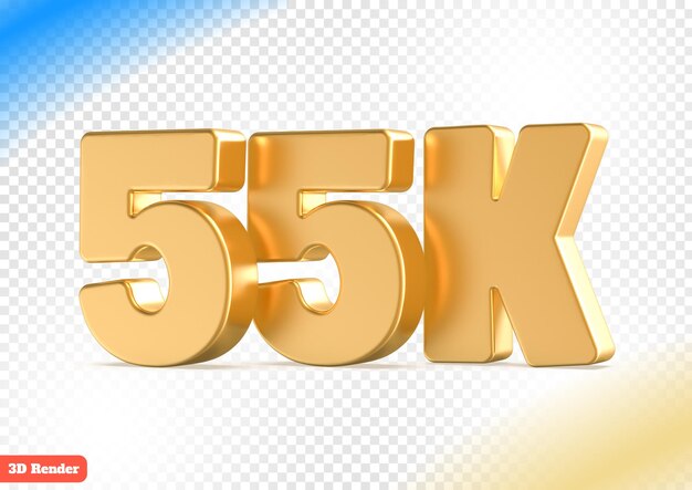 PSD 55k follows number 3d