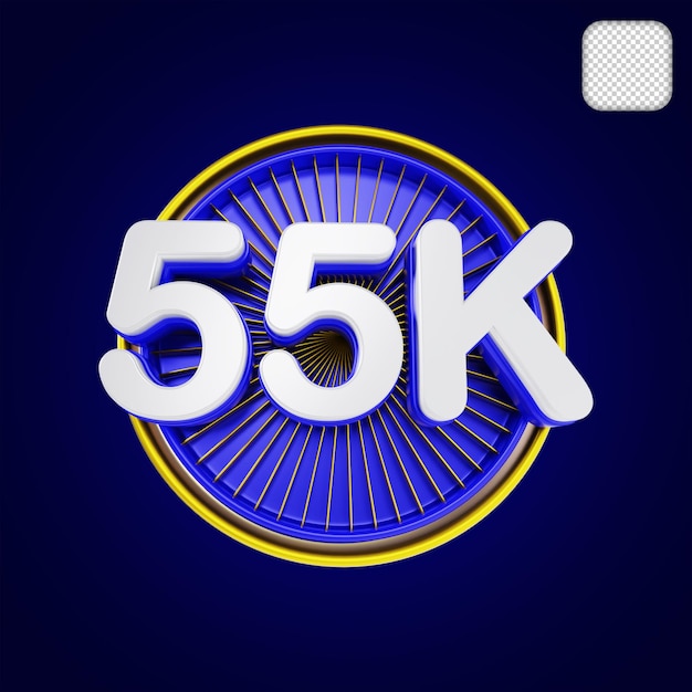 55k numeric with stage 3d illustration