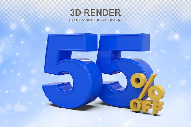 PSD 55%의 프로모션 세일 오프 3d