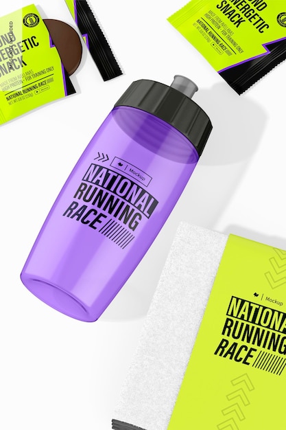 575 ml Plastic Bottle Mockup, Top View