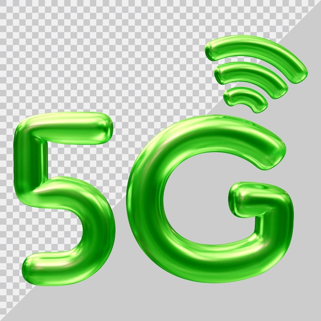 PSD 5g icon logo with 3d modern style