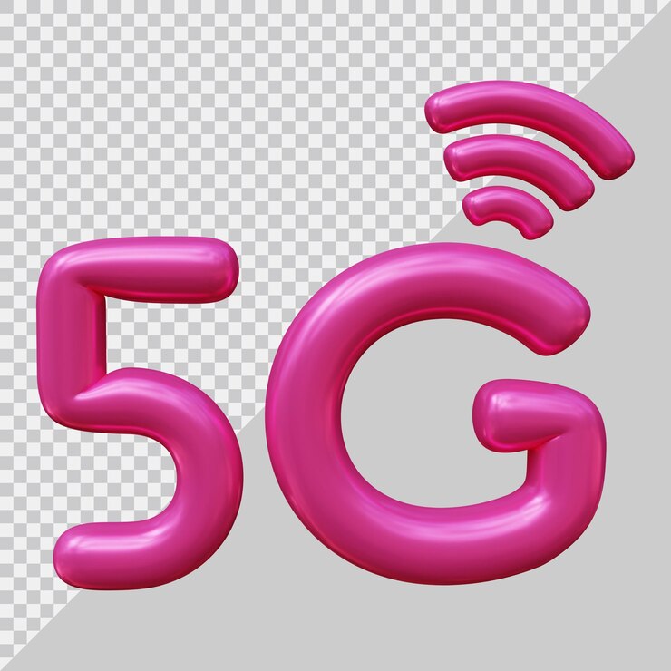 PSD 5g 标志与 3d 现代风格的标志