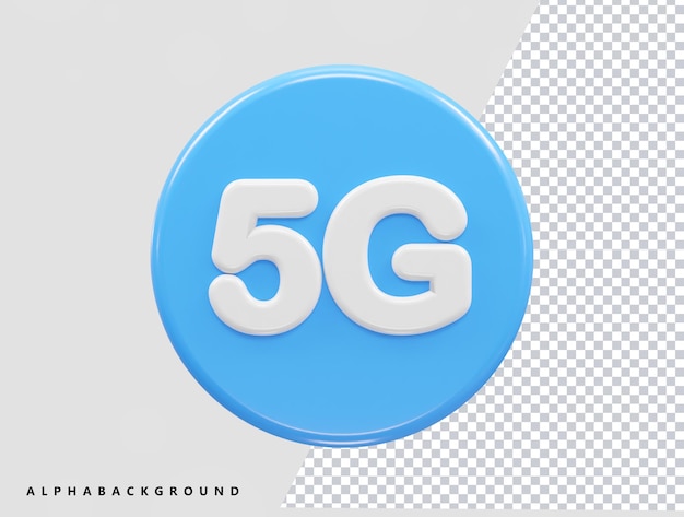 5g icoon rendering 3d illustratie element