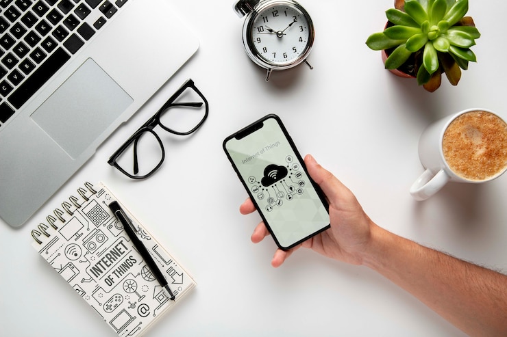 PSD 5g internet concept mock-up