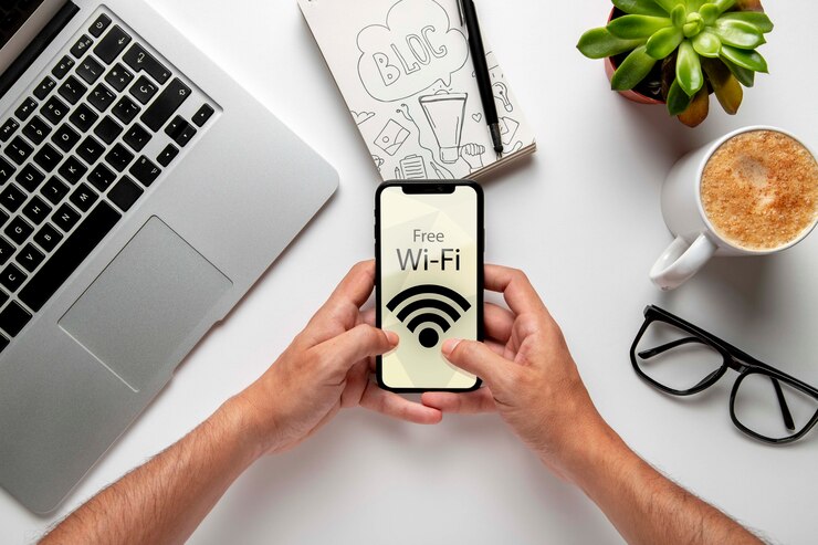 PSD 5g internet konsepti mockup