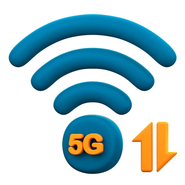 PSD 5g-netwerk wifi-verbinding 3d-icoon