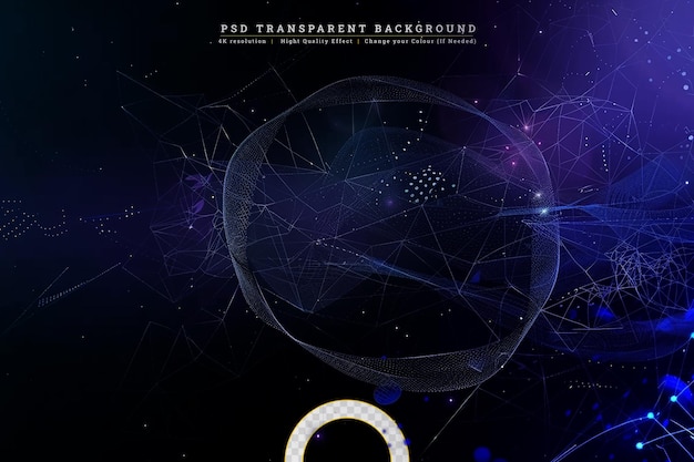 PSD 5gネットワーク技術の背景ベクトル - 透明な背景に青いデジタルライン