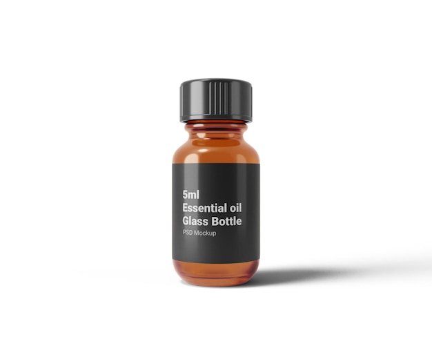 5ml Essential Oil Glass Bottle Mockup