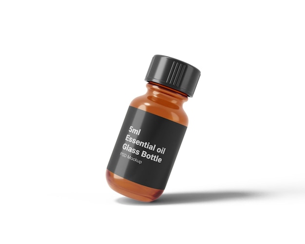 5ml Essential Oil Glass Bottle Mockup