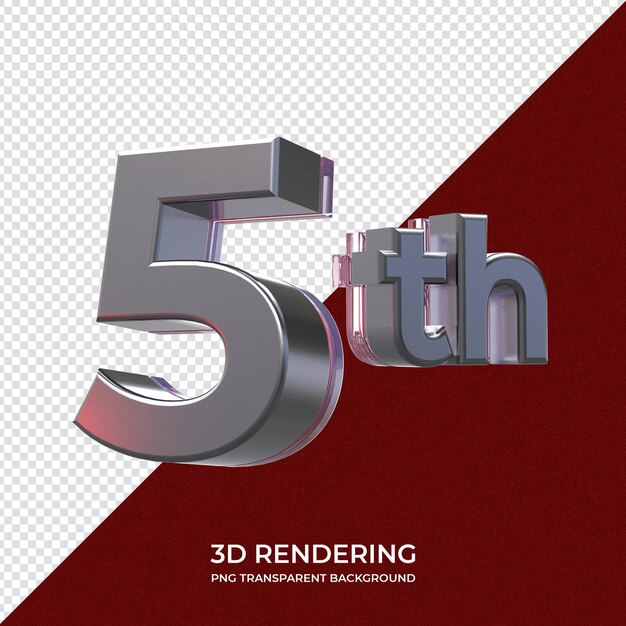 5 番目の 3 d レンダリングの透明な背景