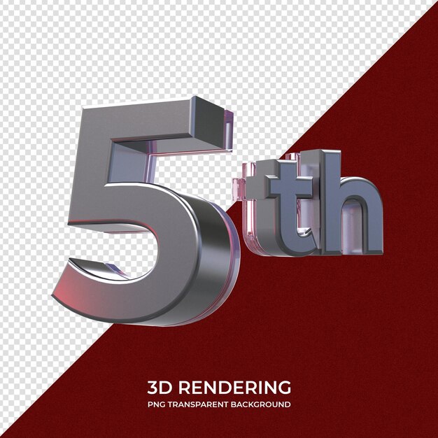 5th 3d rendering trasparent background