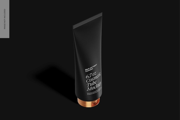 6.7 oz cosmetic tube mockup, perspective