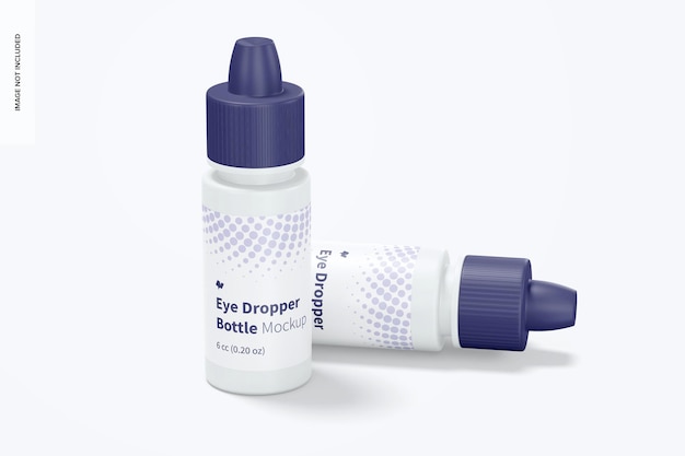 6 cc Eye Dropper Bottles Mockup