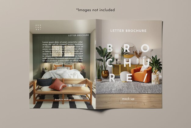 6_Letter Brochure Mockup 2 문자 브로셔 모형