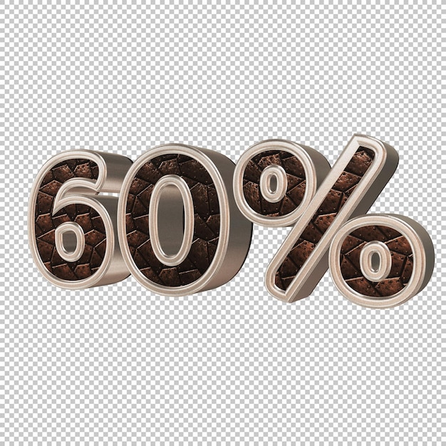 60 percento di rendering 3d